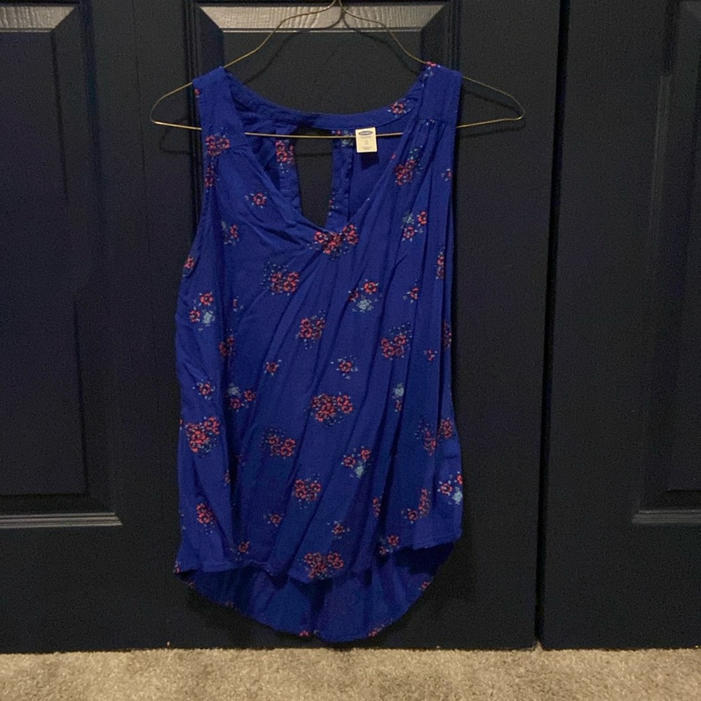 Blue Tank Top with Red Floral from Old Navy